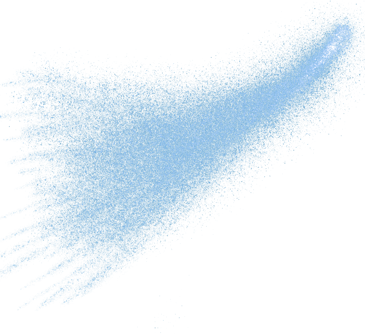 blue glitter comet